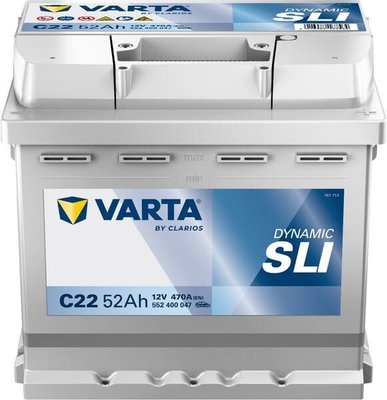 Pièces agricoles - Eclairage - Battery 12V 52Ah 470A C22 VARTA Dynamic SLI