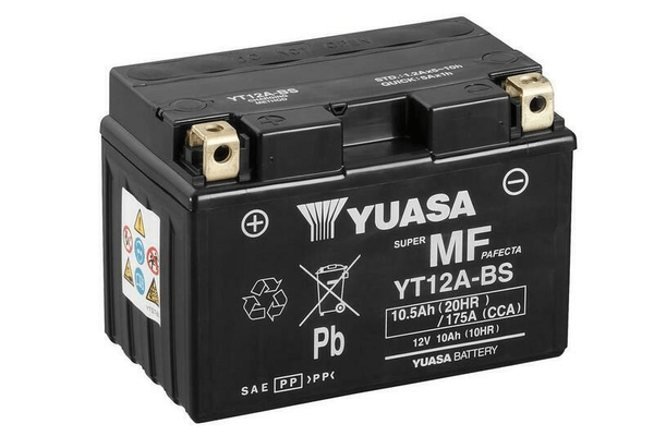 Pièces Quad & Motos - Electrique - Batterie YUASA sans entretien avec pack acide - YT12A-BS