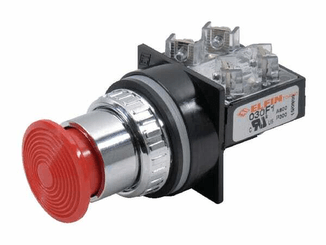 Pièces agricoles - Electricité - Bout.pous.coup poing,rouge,30m