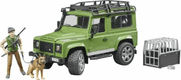 Break Land Rover Defender avec forestier et chien