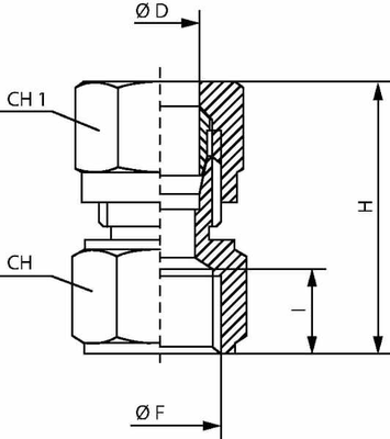 Pièces agricoles - Pièce pneumatique - Raccord bague de serrage droit