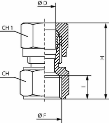 Pièces agricoles - Pièce pneumatique - Raccord bague de serrage droit