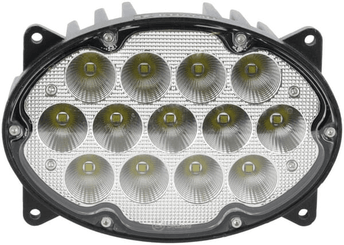 Pièces agricoles - Eclairage - Phare de travail LED, 65 W, 5200 lm, ovale, 10/30 V, 161x110*90 mm, faisceau large, 13 LED, H4, faisceau haut/bas, Kramp