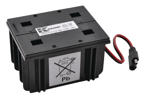 Pièces agricoles - Eclairage - Batterie 12V 2,5Ah 2,5A Kramp