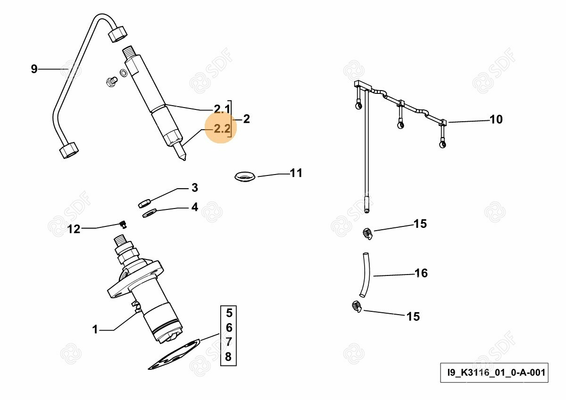 Pièces agricoles - Pieces moteur - PULVERISATEUR