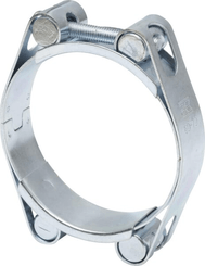 Pièces agricoles - Fasteners - Collier de serrage, 60-70 mm double boulon, double bande DIN912 zingué Kramp