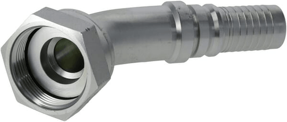 Pièces agricoles - Hydraulique - Raccord à sertir 4SH-DN25-1,11/16" ORFS-45°