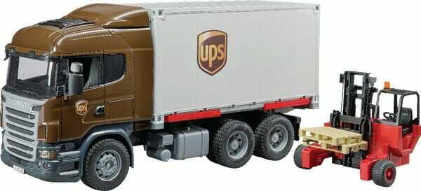 Loisirs - Jouets - Scania UPS + chariot élévateur