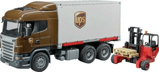 Loisirs - Jouets - Scania UPS + chariot élévateur