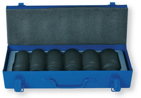 Outils - Outils divers - Coffret douilles longues impact 3/4" 6 pans (24 - 27 - 30 - 32 - 33 - 36) (par 1)