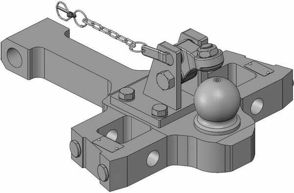 Pièces agricoles - Tracteur pièce adaptable - Barre d'attelage renforcée K80® MF Dyna-6 7719-7726