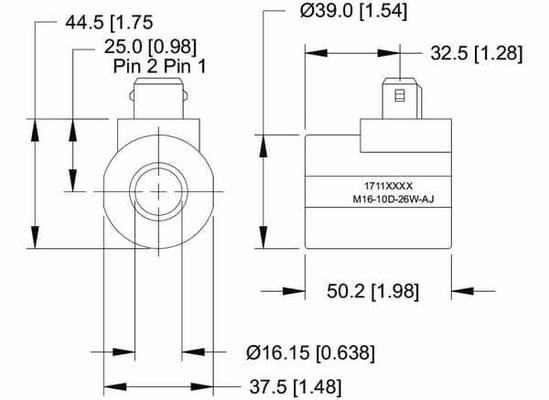 Pièces agricoles - Hydraulique - Bobine, 12VCC, M16, AJ