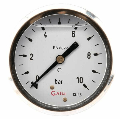 Pièces agricoles - Hydraulique - Manomètre Ø63 0-10bar ¼" ar.