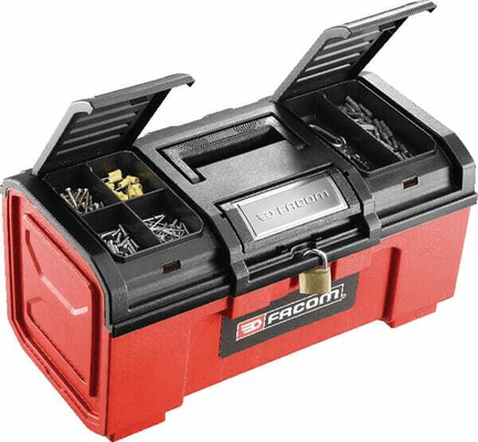 Outils - Outils divers - Boîte à outils 220x394x162mm, capacité 7l, polypropylène noir/rouge;métal, Facom