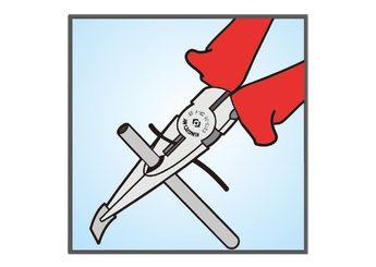 Outils - Outils divers - Pince à becs demi-ronds 200mm isolées VDE EN60900