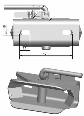 Pièces agricoles - Tracteur pièce adaptable - Attelage de remorque SBR-80