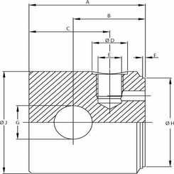 Pièces agricoles - Hydraulique - Fond + trou D.16.2 alésage 40 NIP