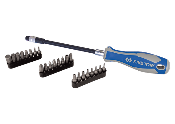 Outils - Outils divers - Tournevis flexible porte embouts magnétique 1/4" + embouts