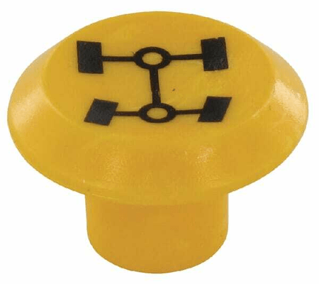 Pièces agricoles - Electricité - Symbole, pour entraînement de roues, rond, jaune