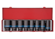Coffret de 8 douilles longues à choc 3/4"