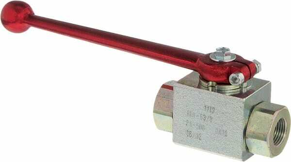 Pièces agricoles - Hydraulique - Vanne sphérique à deux voies 3/8 BSP levier en aluminium