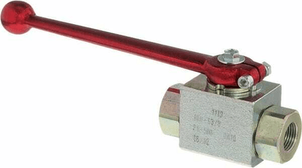 Pièces agricoles - Hydraulique - Vanne sphérique à deux voies 3/8 BSP levier en aluminium