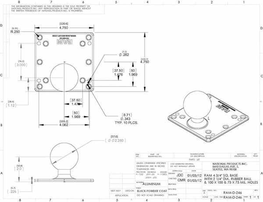 Pièces agricoles - Pièce Pulvérisateur - Plaque de montage « D »