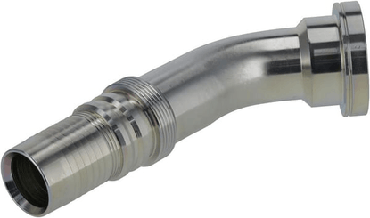 Pièces agricoles - Hydraulique - Raccord à sertir 4SH-DN40 avec flasque ø63,5 mm 45°