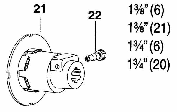 Pièces agricoles - Transmission - Moyeu 1-3/8-6pcs