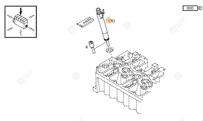 Pièces agricoles - Pieces moteur - INJECTEUR