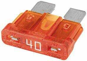 Pièces agricoles - Eclairage - Fusible lame standard 32V 40A longueur 18,8mm orange pack 5x Hella