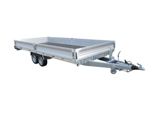 Materiels - Remorque voiture - PLATEAU ROUES DESSOUS 506x215 freiné 2 essieux PTAC : 3500 kg