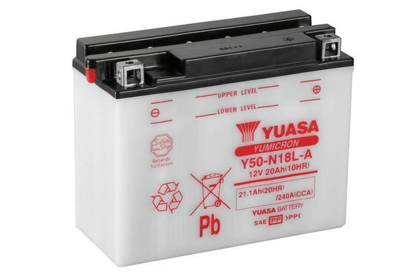 Pièces Quad & Motos - Electrique - Batterie YUASA conventionnelle sans pack acide - Y50-N18L-A