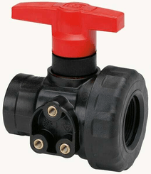 Pièces agricoles - Pièce Pulvérisateur - Vanne à boisseau sphérique 1" 2 voies à montage sur panneau