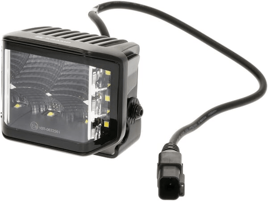 Pièces agricoles - Eclairage - Phare de travail LED, 70W, 8400 lm, carré, 12/24V, blanc, 97x77x75mm prise Deutsch, faisceau diffus, 10 LED