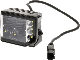Pièces agricoles - Eclairage - Phare de travail LED, 70W, 8400 lm, carré, 12/24V, blanc, 97x77x75mm prise Deutsch, faisceau diffus, 10 LED