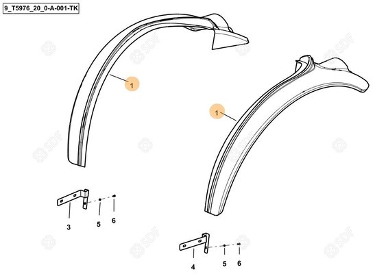 Pièces agricoles - Cabine et structure - parafango SAME