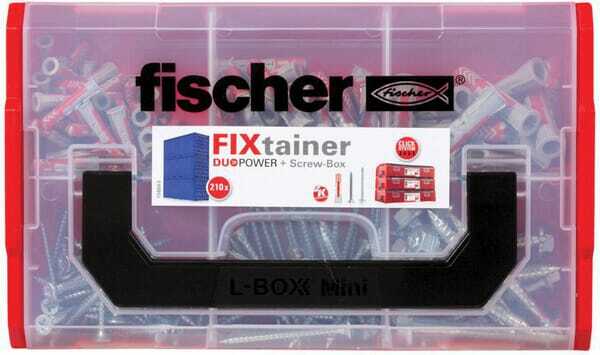 Pièces agricoles - Fasteners - FixTainer Chevilles tous matériaux DuoPower avec vis / Boite de 105