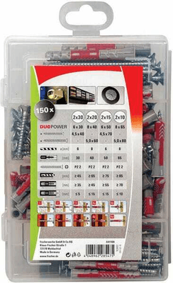 Pièces agricoles - Fasteners - PROFI-BOX DuoPower court/long + vis / Boite de 150