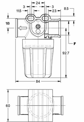 Pièces agricoles - Pièce Pulvérisateur - Filtre sous pression 1/2"F 55 l/min 50 mailles