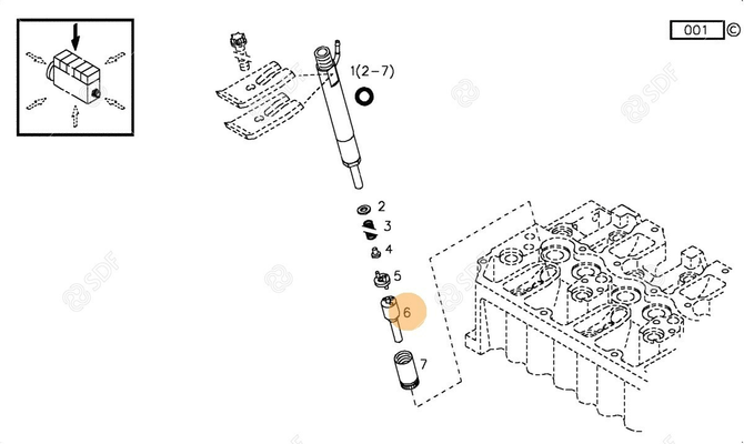 Pièces agricoles - Pieces moteur - INJECTEUR AGROTRON 200