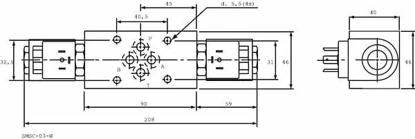 Pièces agricoles - Hydraulique - Clapet antiret. él.KRMSC-03W-1