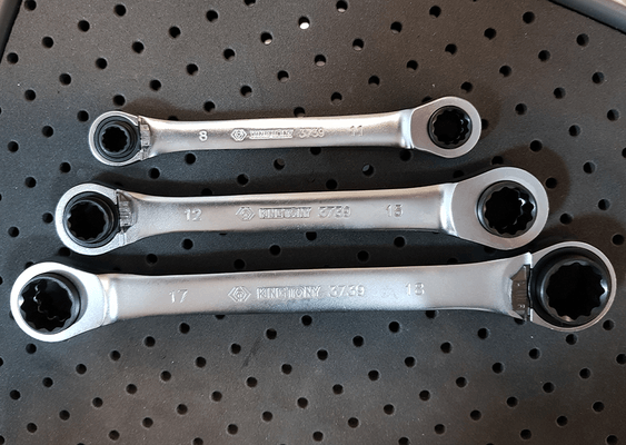 Outils - Outils divers - Jeu de 3 Clés polygonales cliquet 8-9-10-11-12-13-14-15-16-17-18-19mm