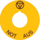 Plaque jaune « Not aus» D60