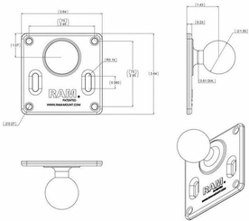 Pièces agricoles - Pièce Pulvérisateur - Plaque fixation VESA 75x75 C