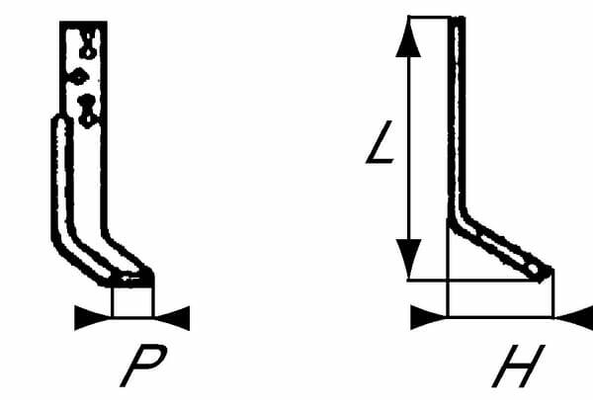 Pièces agricoles - Travail du sol - Lame de fraise g. Holder