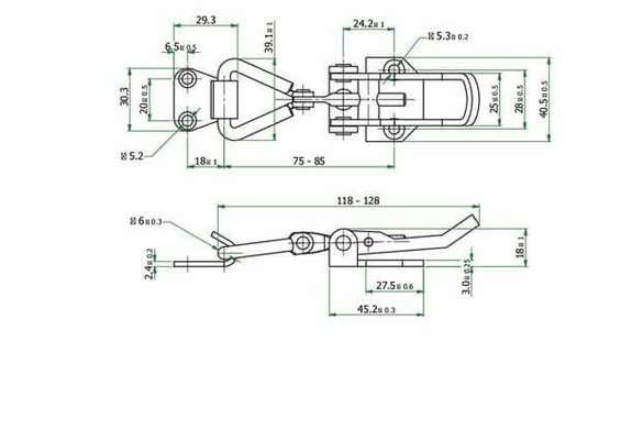 Pièces agricoles - Fasteners - Verr. crochet rég. 117-128 T3