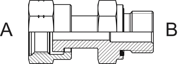 Pièces agricoles - Hydraulique - Raccord ORFS 11/16U 1/2 BSP