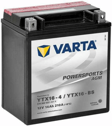 Pièces agricoles - Eclairage - Batterie 12V 14Ah 210A AGM Powersports VARTA