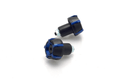 Embouts De Guidon Aluminium V PARTS Spark Ø18mm - Noir/Bleu